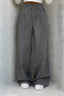 Button High Waist Solid Long Fluid Pants