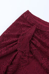 Sexy Lace Ribbon Slim Flare Pants