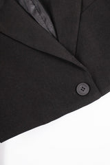 Mini Skirt with Lapel Blazer Two Piece Set