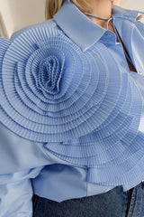 3D Floral Long Sleeve Blouse