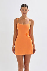 Printed Backless Slim Waist Bodycon Sweater Dress