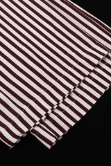 Office Striped Tank Top Wide Leg High Rise Pants Set