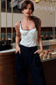 Chic Polka Dot Fitted Contrast Cami