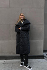 Long Stand Collar Puffer Jacket