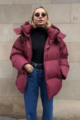 Heavy Duty Zipped Hooded Puffer Jacket