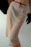 Low Rise Sheer Mesh Polka Dot A Line Skirt