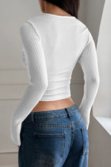 Bodycon Slim Fit Long Sleeve Knit Top