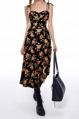 Strap Slim Bodycon Floral Dress