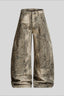 Leopard Print Cargo Wide Leg Jeans