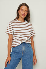 Striped Crew Neck Short Sleeve Tee