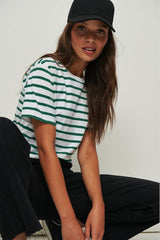 Striped Crew Neck Short Sleeve Tee