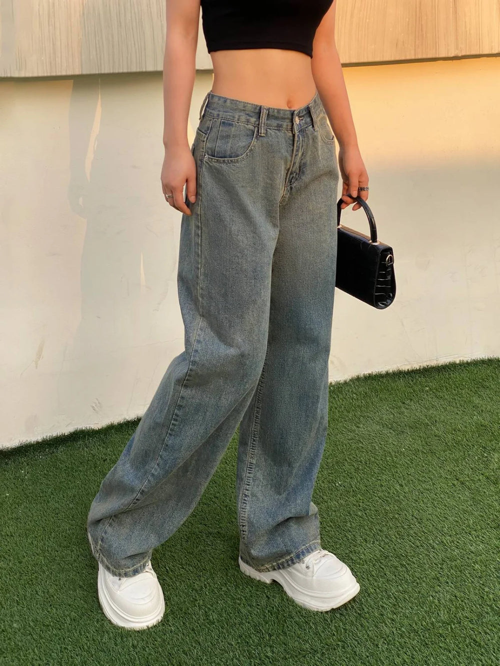 90s Washed High Waist Boyfriend Jeans Boyfriend Jeans