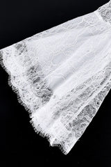Lace Flounce Collar Ruffled Sleeve Sexy Blouse