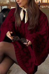 Vacation Style Cable Knit Sweater