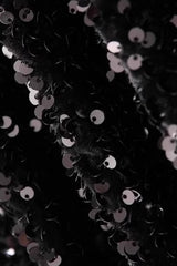 Black Velvet Sequin Blazer Coat