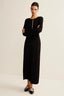 V Neck Button Front Sweater Dress