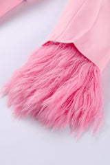 Designer Feather Accent Blazer