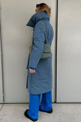 Long Stand Collar Relaxed Quilted Puffer Jacket