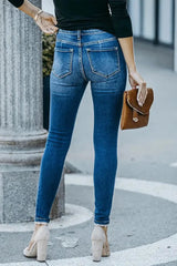 High Waist Skinny Pencil Jeans