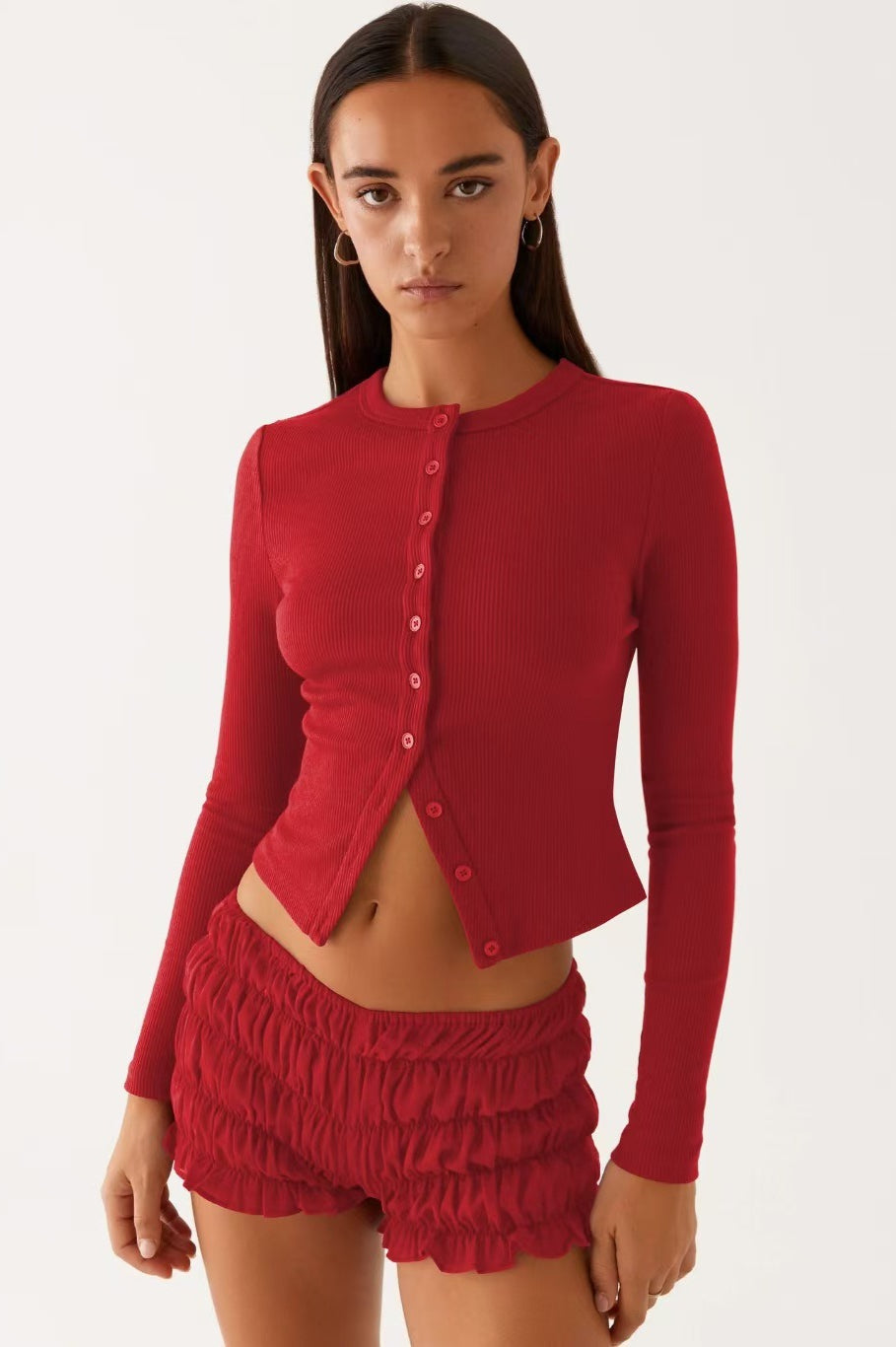 Minimalist Button Cardigan