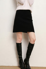Wool A-Line Mini Skirt