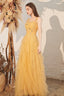 Yellow Spaghetti Strap Mini Formal Dress XS / Yellow