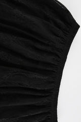 Lace Applique Sheer Tiered Maxi Skirt Set