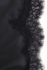 Alluring Asymmetric Lace Trim Fitted Mini Dress