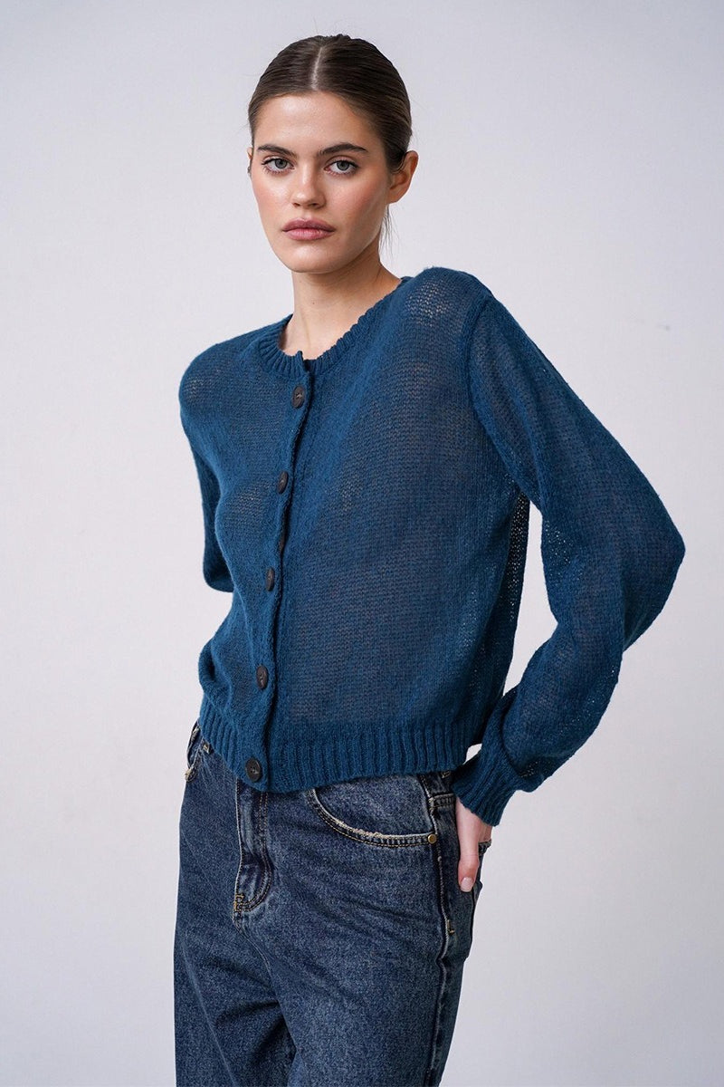 Relaxed Fit Knit Cardigan