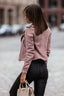Short Suede Moto Zip Coat Pink / S coats