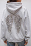 Wing Sequin Embroidery Loose Casual Sweatshirt