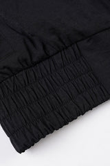 Ruched Waist Biker Jacket