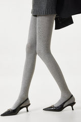 High Waist Solid Slimming Vertical Stripe Tights