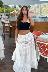 Two Piece Lace Cami Top Boho Skirt Set