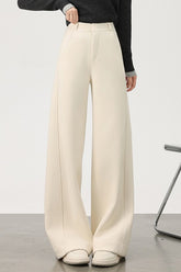 Fleece Lined Wool Blend Knit Pants