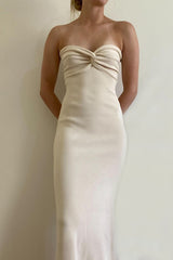 Twisted Front Knit Sweater Dress