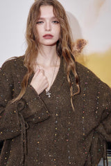 V Neck Long Sleeve Relaxed Sweater