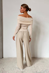 Slim Fit Off-Shoulder Knit Top