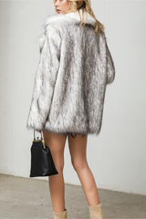 Eco Colorblock Faux Fur Coat coats