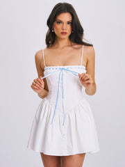 Malia Drop Waist Corset Graceful Lace Up Back Mini Dress XXS / US Dresses