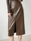 Eternity Nightshade Graceful PU Leather Skirt Brown / XS Skirts