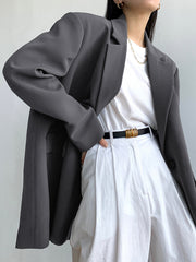 Single Breasted Graceful Essential Blazer Grey / S Blazers