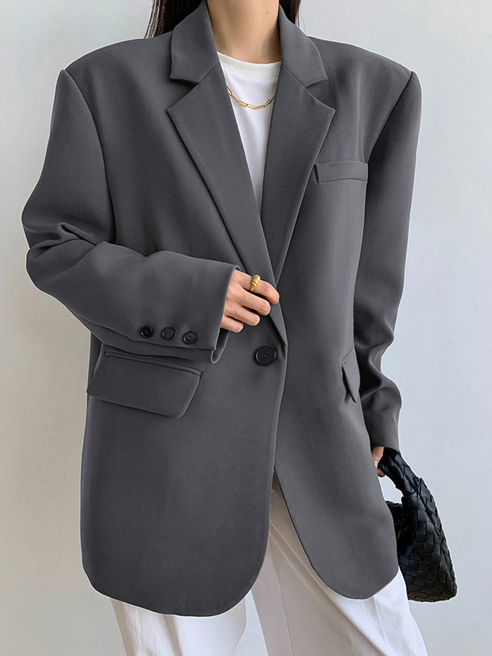 Single Breasted Graceful Essential Blazer Blazers