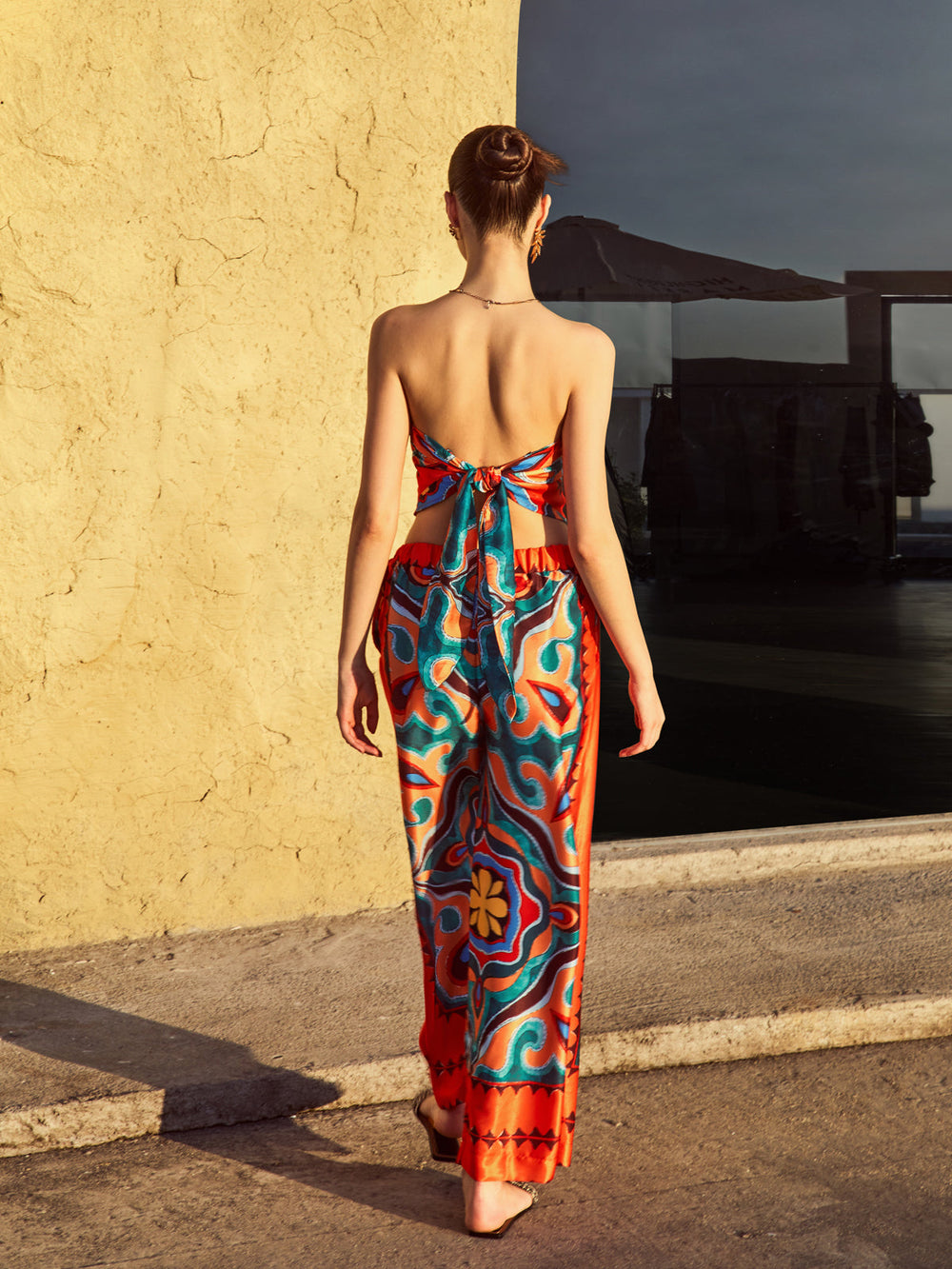 Flaming Passions Graceful Back Tie Top Tank Tops & Camis