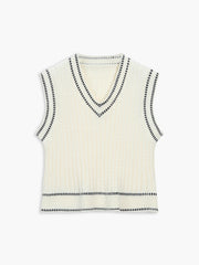 Weekend Wishes Graceful Sweater Vest Sweaters L