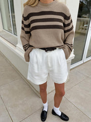 Stay Lifted Graceful Stripe Sweater Sweaters L