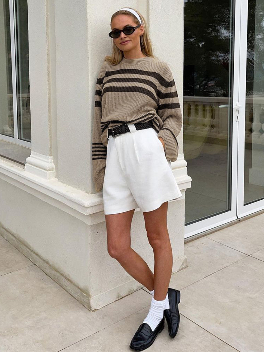 Stay Lifted Graceful Stripe Sweater Sweaters L