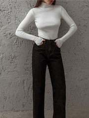 Everyday Long Graceful Sleeve Knit Top Sweaters L