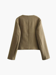 Vintage Button Graceful Tweed Blazer Blazers