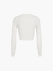 Cutout Split Beads Trendy Detail Ribbed Knit Top Sweaters L